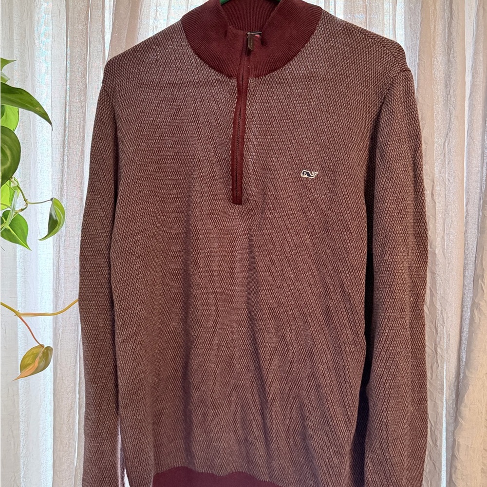 Vineyard Vines Maroon Zip-Up